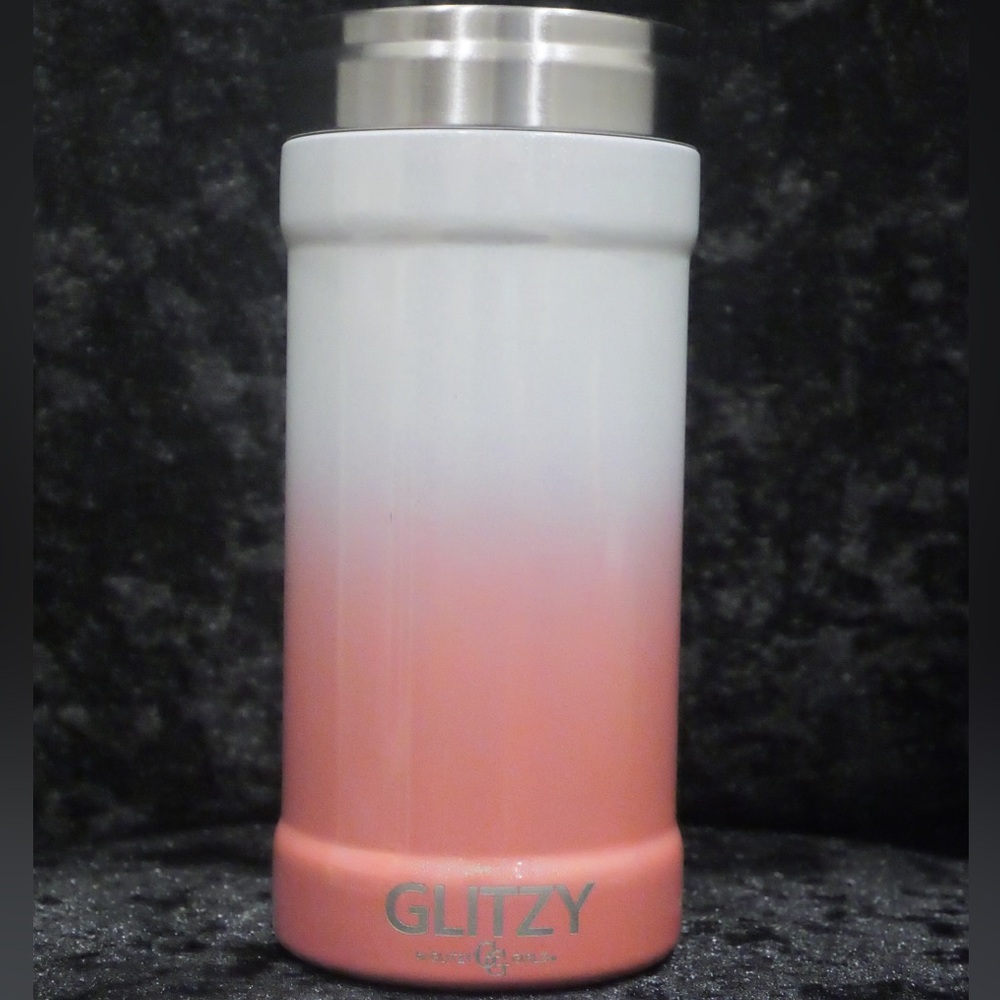 Glitzy skinny can koozie
